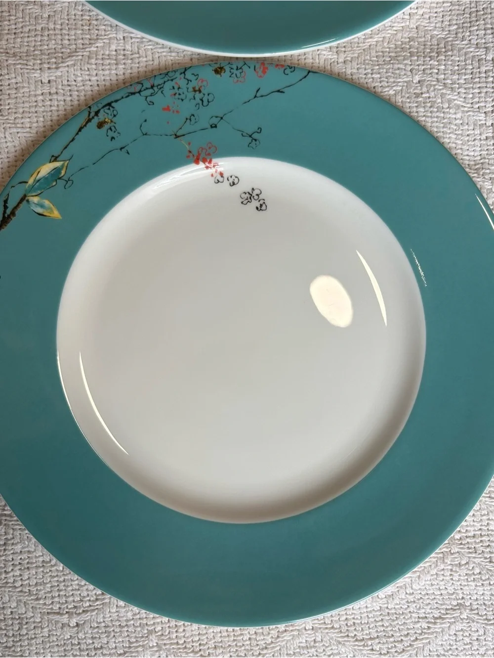 Lenox CHIRP Turquoise Simply Fine -- Set of 4 Dinner Plates 11